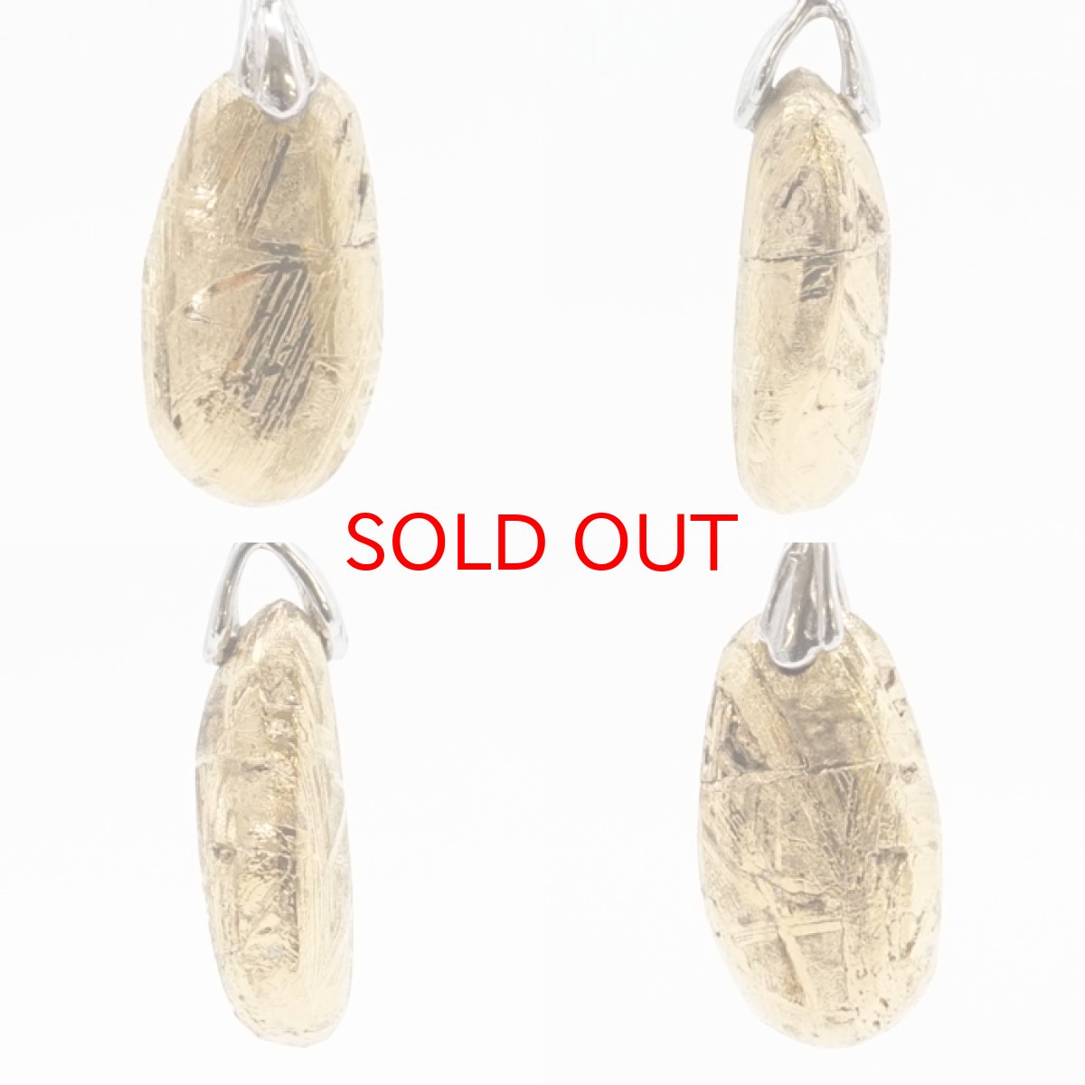 画像2: 【一点物】 ギベオン ペンダントトップ ゴールド ナミビア産 SV925 タンブル型 日本製 メッキ加工 宇宙のパワー 隕石 チャネリング 浄化 天然石 パワーストーン カラーストーン (2)