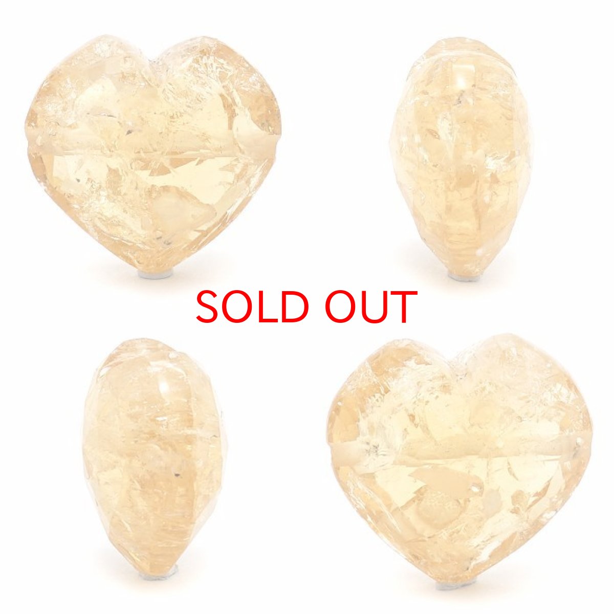 画像2: 天然石 ハート型ビーズ  インペリアルトパーズ 17×18mm ブラジル産 【 一点もの 】 ハート型 横穴貫通 穴あき ビーズ ハート オリジナルアクセサリー ハンドメイド材料 【 一粒売り 】 天然石 パワーストーン カラーストーン (2)