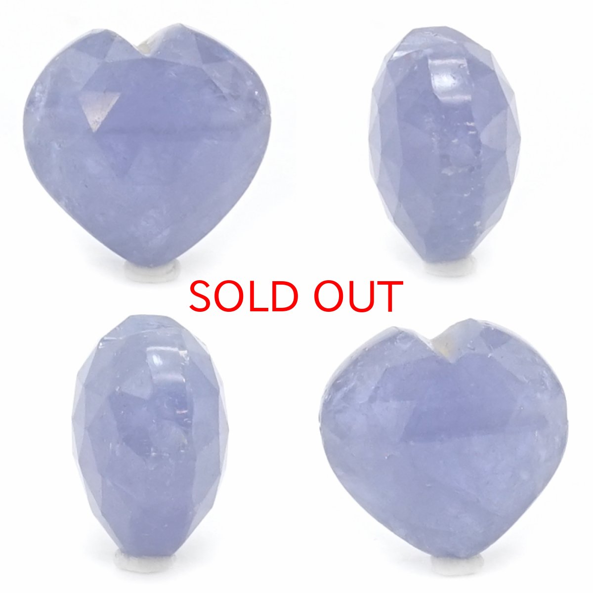 画像2: 天然石 ハート型ビーズ タンザナイト 12×13mm タンザニア産 【 一点もの 】ハート型 横穴貫通 穴あき ビーズ ハート オリジナルアクセサリー ハンドメイド材料 【 一粒売り 】 パワーストーン お守り 浄化 カラーストーン (2)