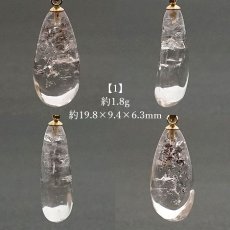 画像2: 【 一点物】 ガーデンクォーツ ペンダントトップ ブラジル産 庭園水晶 水晶 Garden Quaetz ゴールド 日本製 天然石 パワーストーン カラーストーン (2)