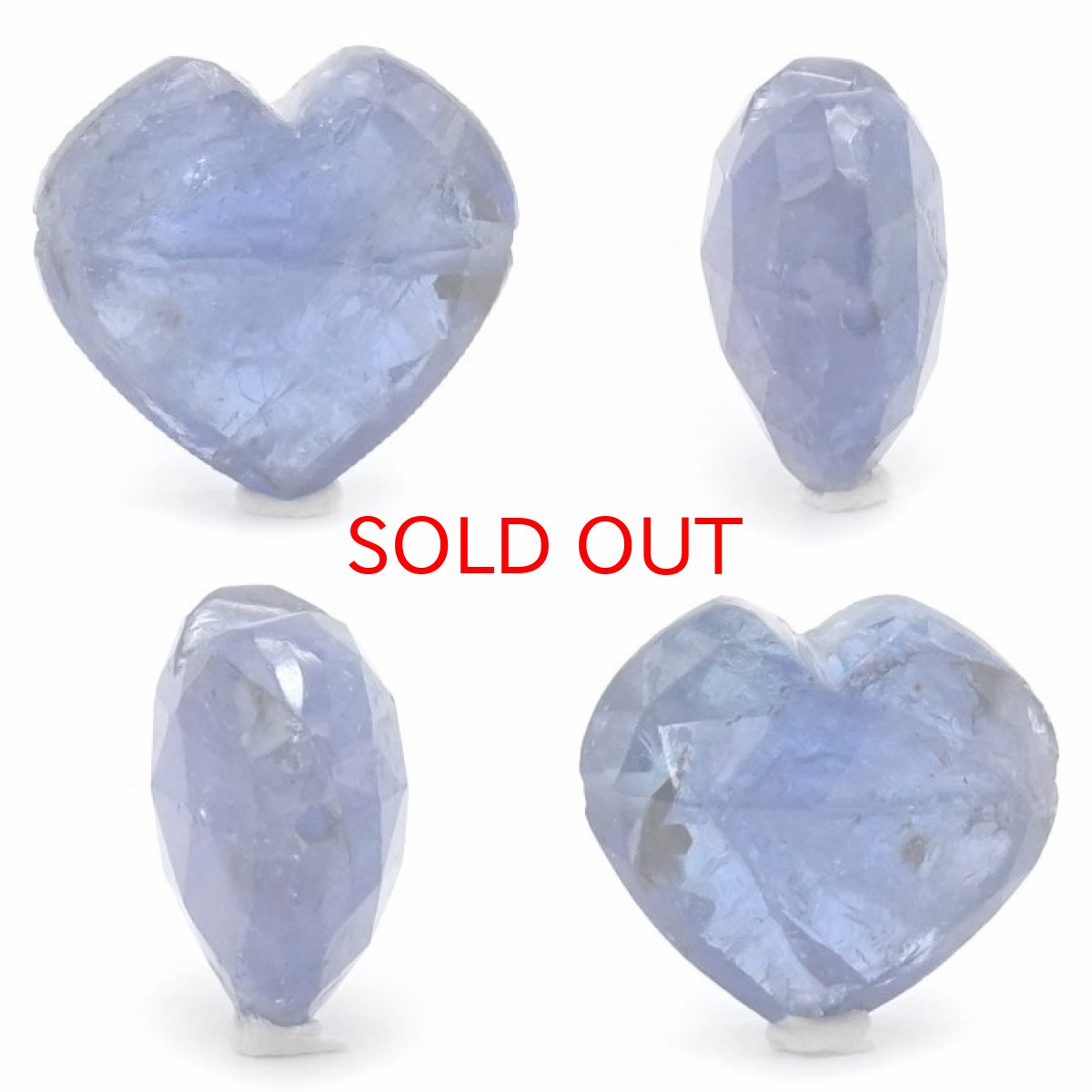 画像2: 天然石 ハート型ビーズ タンザナイト 14×15mm タンザニア産 【 一点もの 】ハート型 横穴貫通 穴あき ビーズ ハート オリジナルアクセサリー ハンドメイド材料 【 一粒売り 】 パワーストーン お守り 浄化 カラーストーン (2)