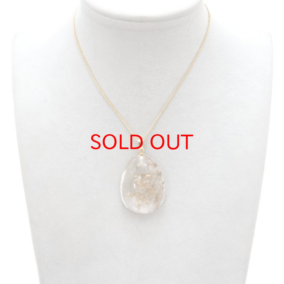 画像4: 【 一点物】 ガーデンクォーツ ペンダントトップ 17.5g ブラジル産 庭園水晶 水晶 Garden Quaetz ゴールド 日本製 天然石 パワーストーン カラーストーン (4)