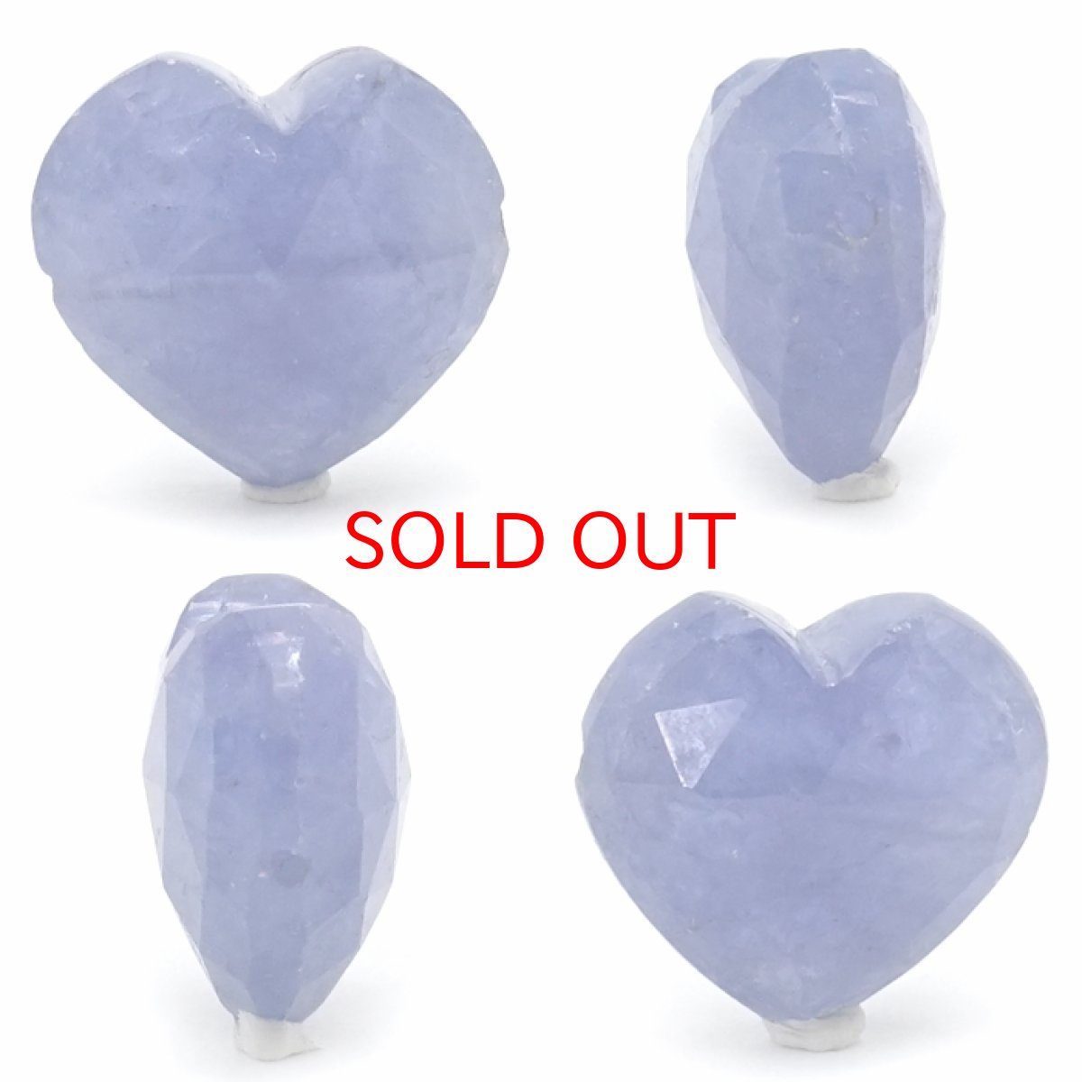 画像2: 天然石 ハート型ビーズ タンザナイト 15×16mm タンザニア産 【 一点もの 】ハート型 横穴貫通 穴あき ビーズ ハート オリジナルアクセサリー ハンドメイド材料 【 一粒売り 】 パワーストーン お守り 浄化 カラーストーン (2)