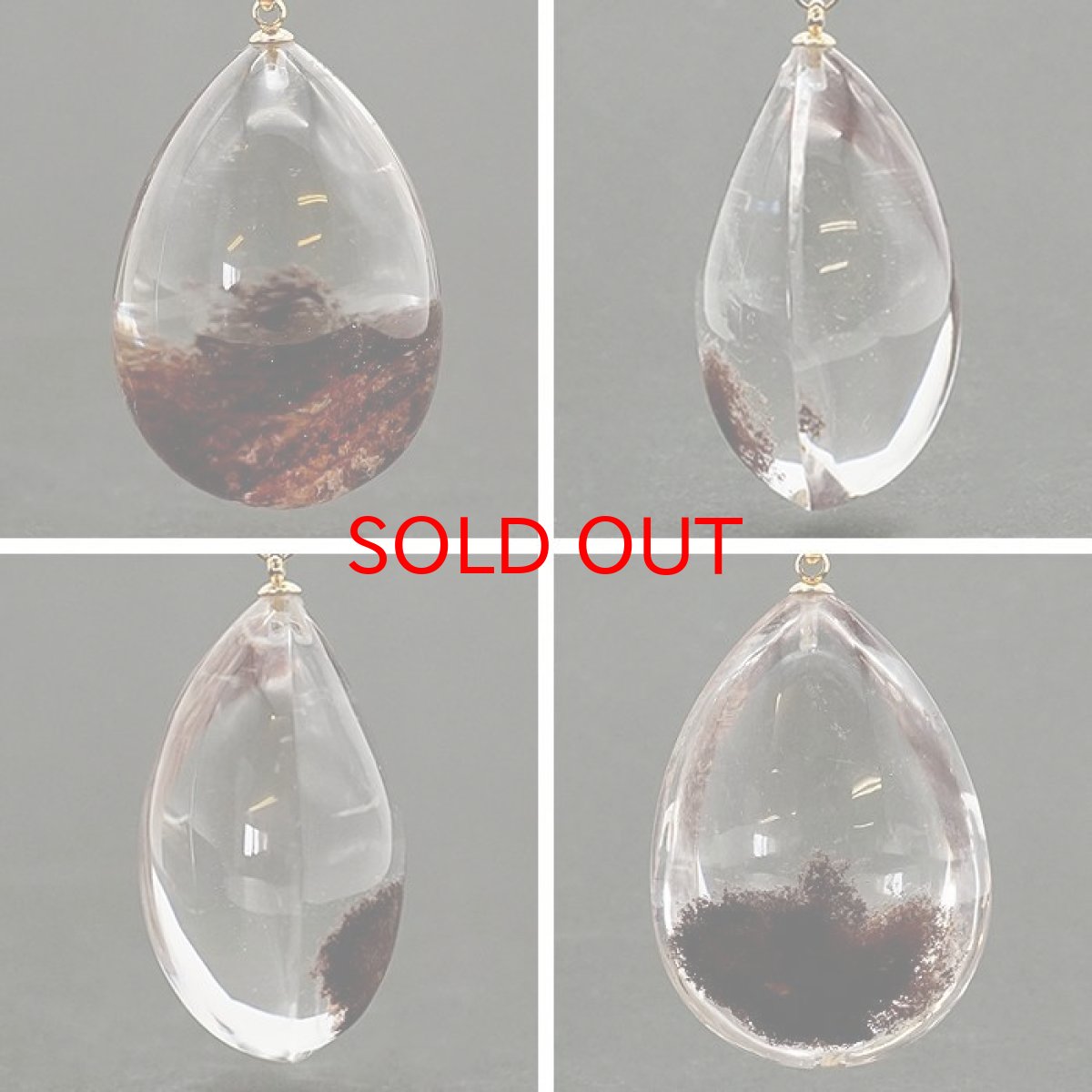 画像2: 【 一点物】 ガーデンクォーツ ペンダントトップ 36.8g ブラジル産 庭園水晶 水晶 Garden Quaetz ゴールド 日本製 天然石 パワーストーン カラーストーン (2)