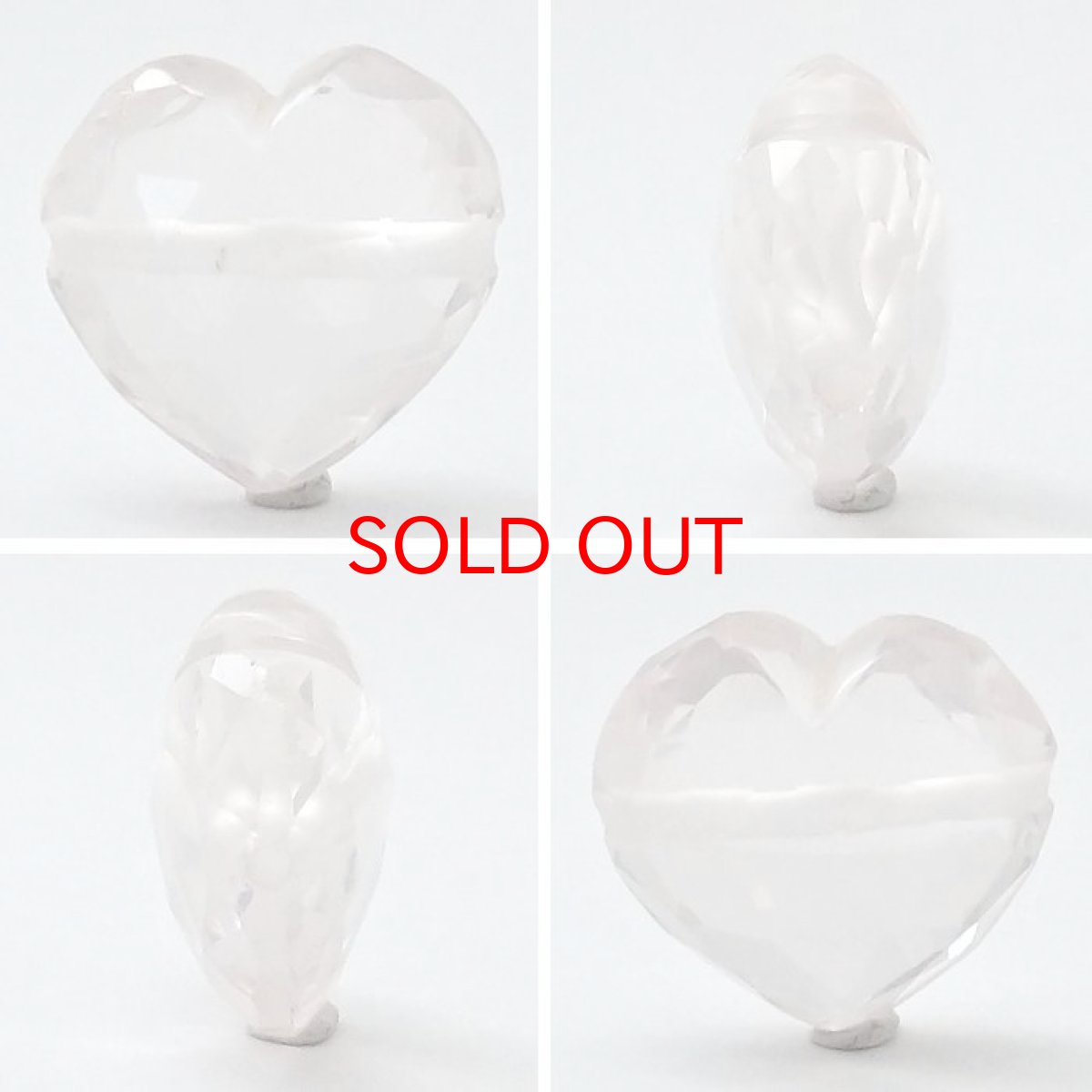 画像2: 天然石 ハート型ビーズ ローズクォーツ 11×11mm ブラジル産 【 一点もの 】ハート型 横穴貫通 穴あき ビーズ ハート オリジナルアクセサリー ハンドメイド材料 【 一粒売り 】 パワーストーン お守り 浄化 カラーストーン (2)