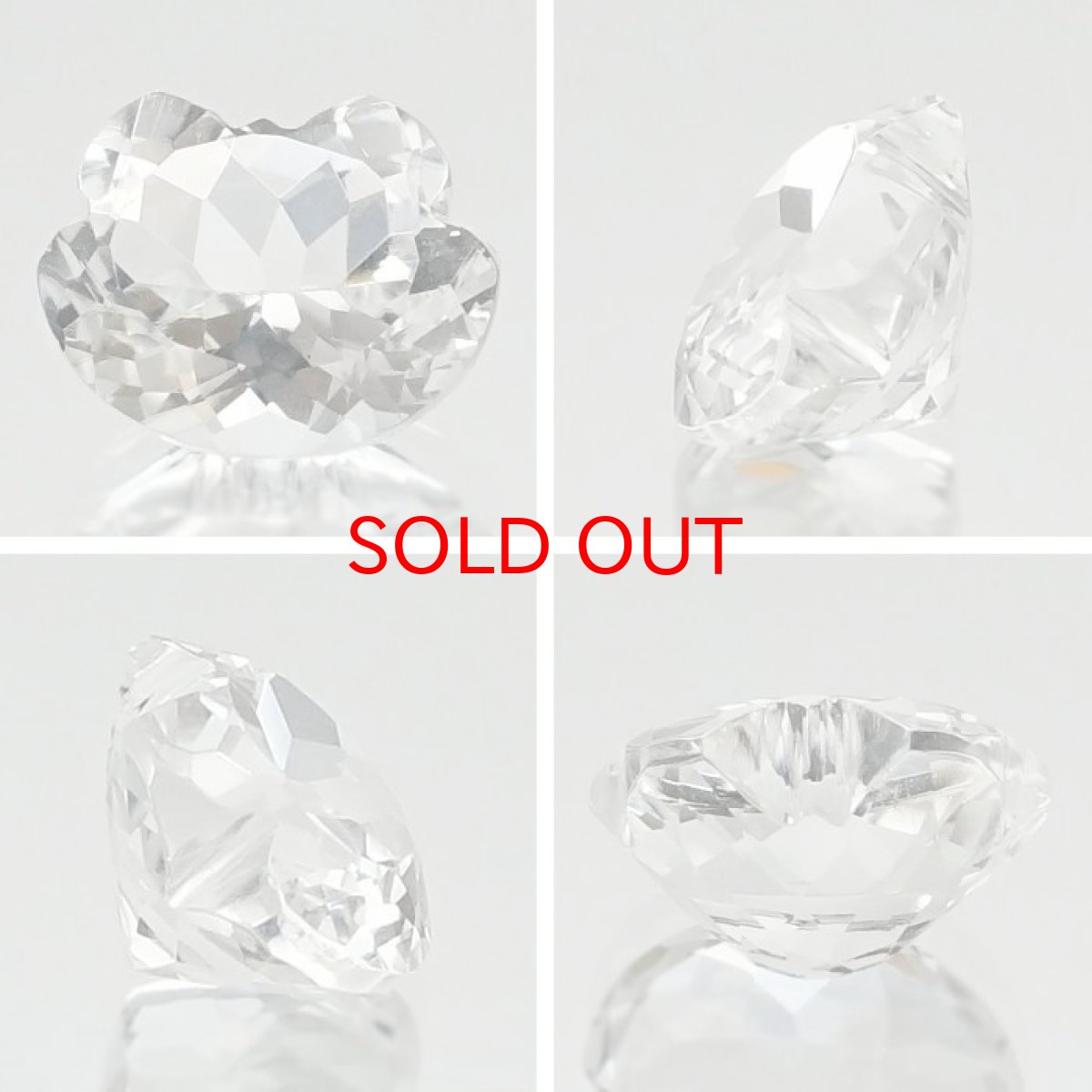 画像2: 猫カット ホワイトトパーズ ルース 3.5ct ブラジル産 猫 キャットカット ハンドメイド オリジナルアクセサリー 裸石 天然石 パワーストーン カラーストーン (2)