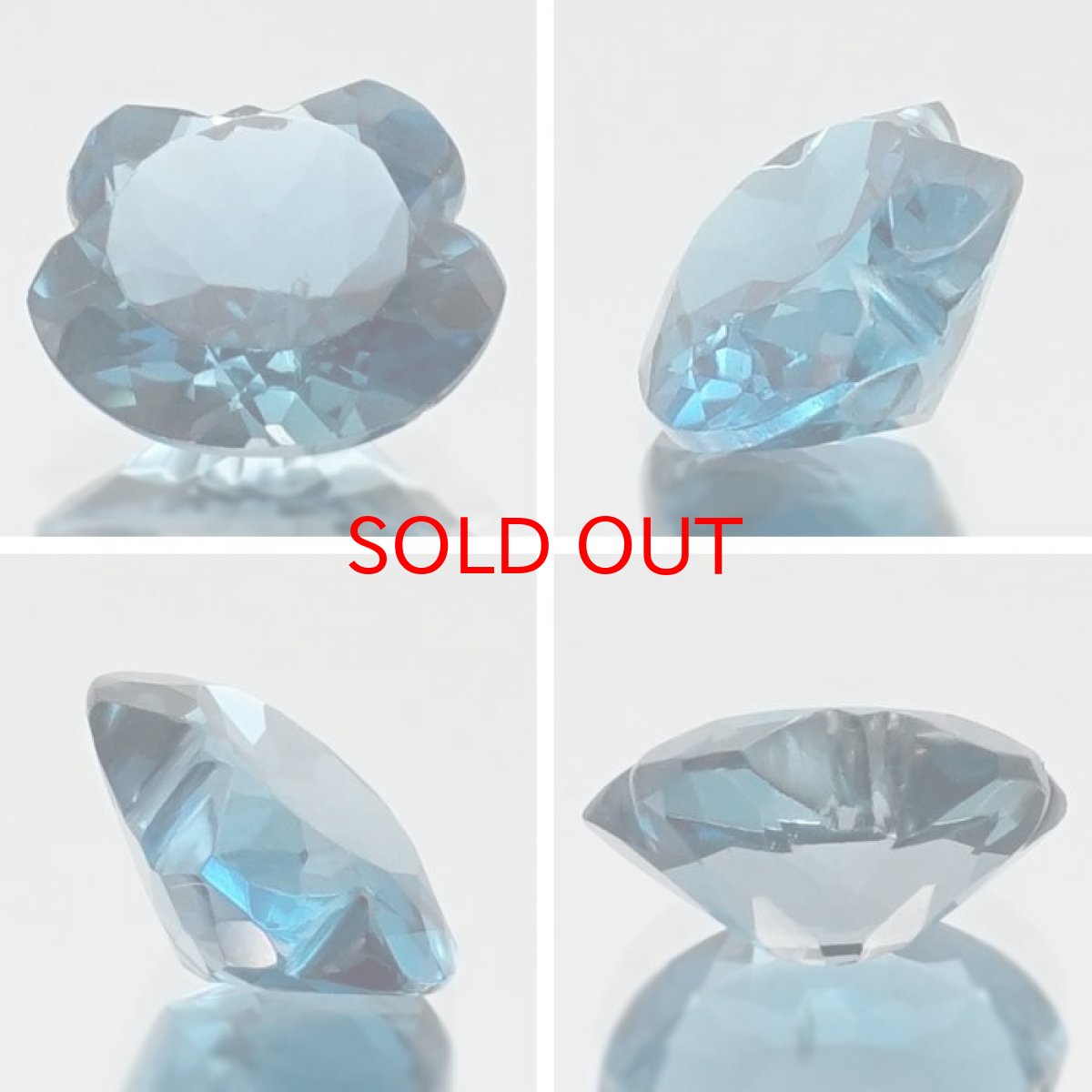 画像2: 猫カット ロンドンブルートパーズ ルース 2.7ct ブラジル産 トパーズ 猫 キャットカット ハンドメイド オリジナルアクセサリー 裸石 天然石 パワーストーン カラーストーン (2)