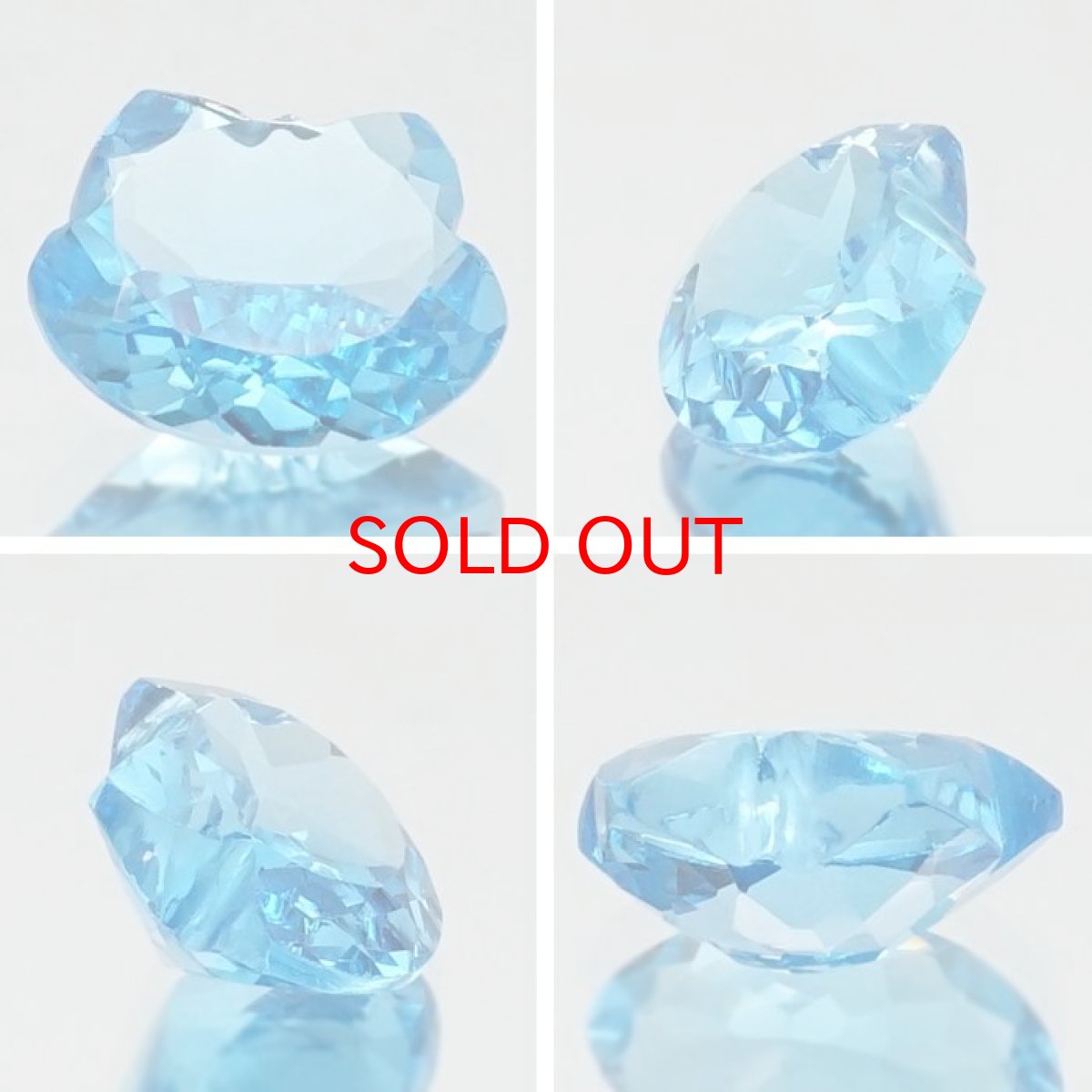 画像2: 猫カット スイスブルートパーズ ルース 2.9ct ブラジル産 トパーズ 猫 キャットカット ハンドメイド オリジナルアクセサリー 裸石 天然石 パワーストーン カラーストーン (2)