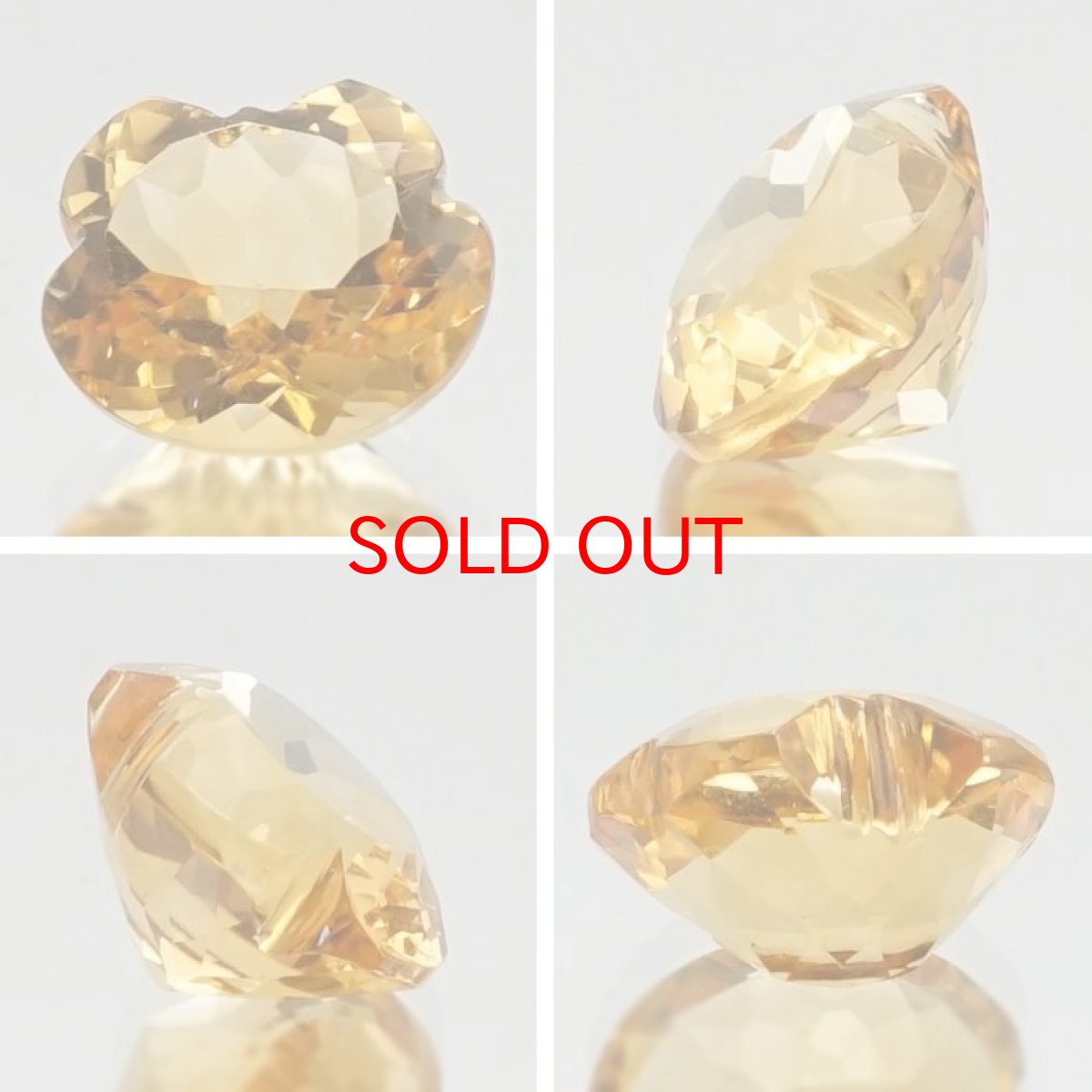 画像2: 【20%OFFセール】 猫カット シトリン ルース 2.7ct ブラジル産 猫 キャットカット ハンドメイド オリジナルアクセサリー 裸石 天然石 パワーストーン カラーストーン (2)