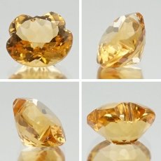 画像2: 猫カット シトリン ルース 2.7ct ブラジル産 猫 キャットカット ハンドメイド オリジナルアクセサリー 裸石 天然石 パワーストーン カラーストーン (2)