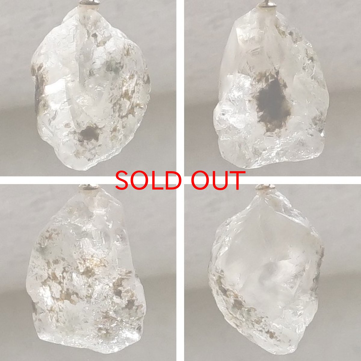 画像2: フェナカイト ラフ 原石 ペンダントトップ K18 12.2ct 日本製 【 1点もの 】ロシア産 ラフ原石 Phenakite 希少石 フェナス石 (2)