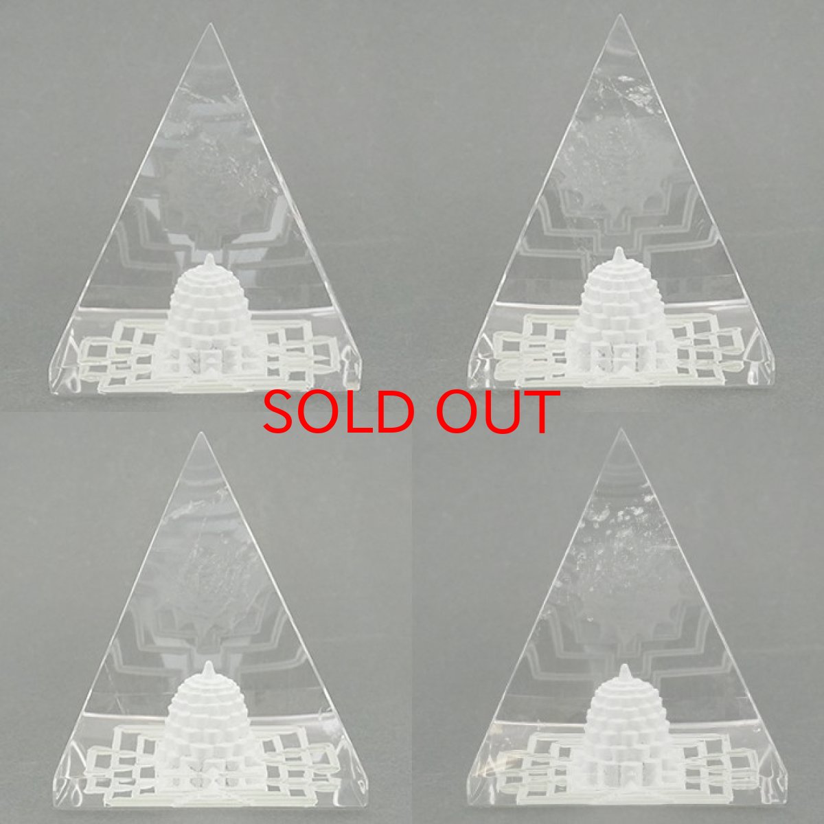 画像2: 【一点もの】 天然水晶 シュリヤントラピラミッド 約147.4g ネパール産 天然石 パワーストーン カラーストーン (2)