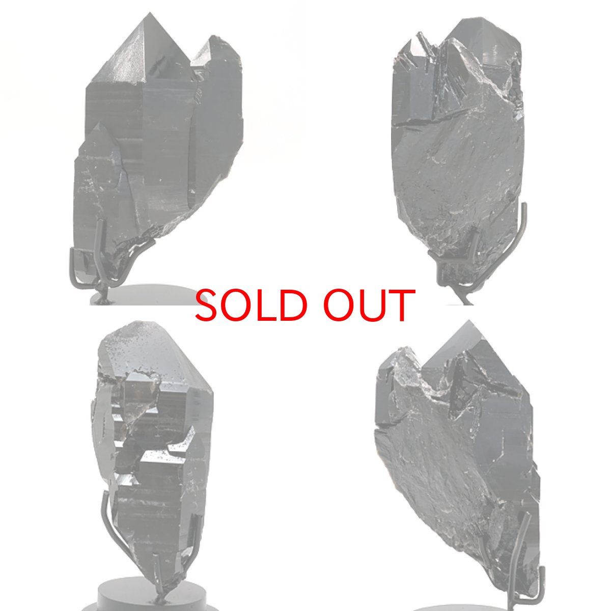 画像3: 【 一点もの 】 モリオン 原石 1.3kg ブラジル産 台座付き 高品質 Morion 黒水晶 ポイント 六角柱 天然石 パワーストーン カラーストーン (3)