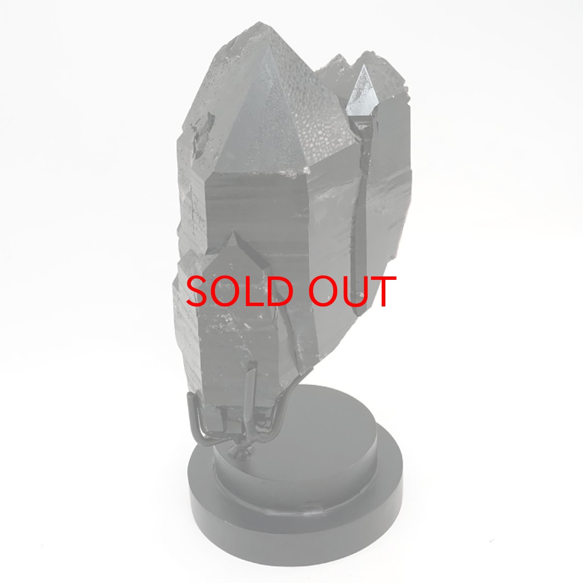 画像2: 【 一点もの 】 モリオン 原石 1.3kg ブラジル産 台座付き 高品質 Morion 黒水晶 ポイント 六角柱 天然石 パワーストーン カラーストーン (2)