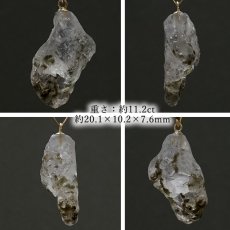 画像2: フェナカイト ラフ 原石 約11.2ct ペンダントトップ K18 日本製 【 1点もの 】 ロシア産 ラフ原石 Phenakite 希少石 フェナス石 鉱物 pendant ネックレス 【 送料無料 】パワーストーン 浄化 お守り 天然石 カラーストーン (2)