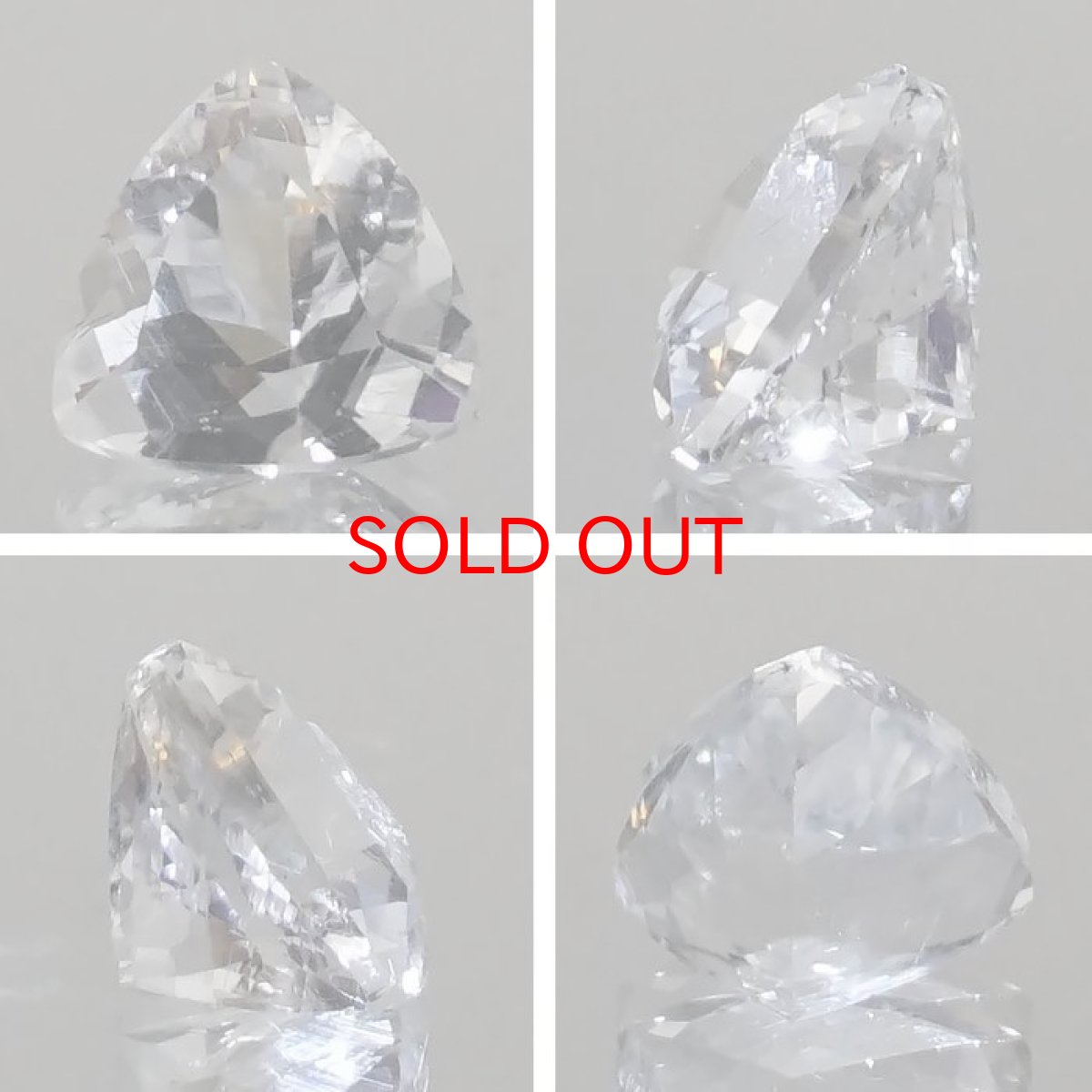 画像2: 【 国産天然石 】 長野県産 ルチルクォーツ ルース 1.7ct トリリアンカット 【 一点もの 】 天然石 パワーストーン カラーストーン (2)