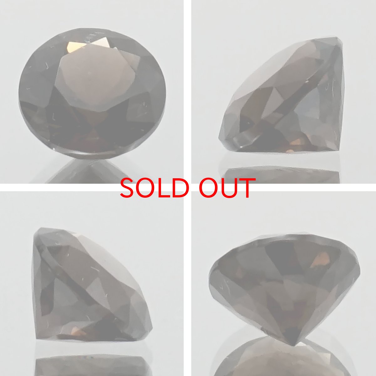 画像2: 【20%OFFセール】 【 国産天然石 】 滋賀県産 スモーキークォーツ ルース 1.6ct ラウンドカット 煙水晶 【 一点もの 】 天然石 パワーストーン カラーストーン (2)