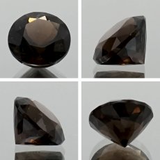 画像2: 【 国産天然石 】 滋賀県産 スモーキークォーツ ルース 1.6ct ラウンドカット 煙水晶 【 一点もの 】 天然石 パワーストーン カラーストーン (2)