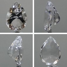 画像2: 【 国産天然石 】 山梨県産 乙女水晶 ルース 6.0ct ペアーシェイプカット 水晶 【 一点もの 】 天然石 パワーストーン カラーストーン (2)