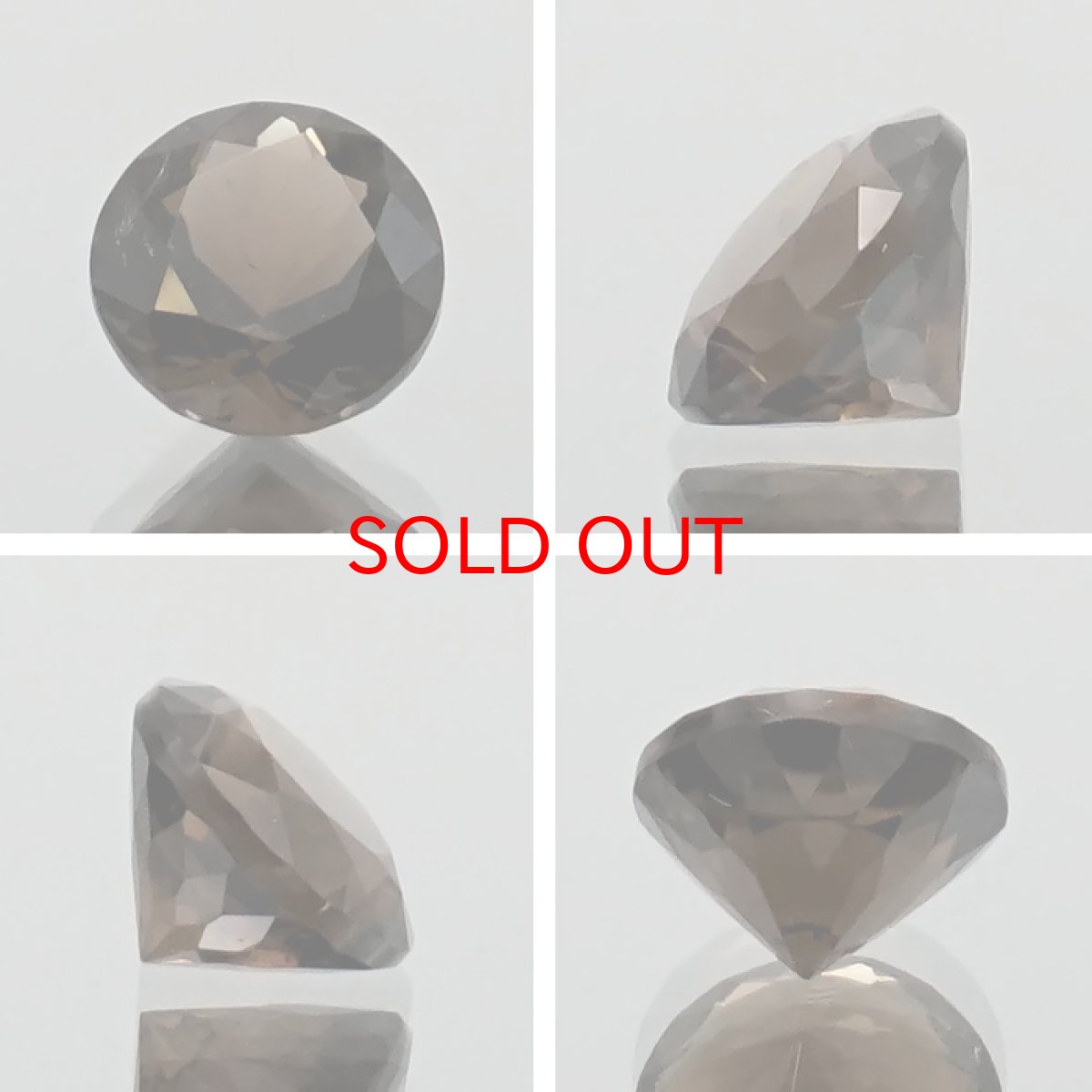 画像2: 【 国産天然石 】 滋賀県産 スモーキークォーツ ルース 1.1ct ラウンドカット 煙水晶 【 一点もの 】 天然石 パワーストーン カラーストーン (2)