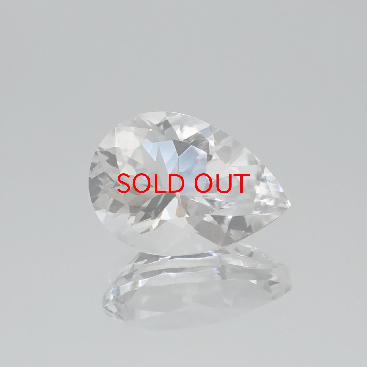 画像3: 【 国産天然石 】 山梨県産 乙女水晶 ルース 6.0ct ペアーシェイプカット 水晶 【 一点もの 】 天然石 パワーストーン カラーストーン (3)