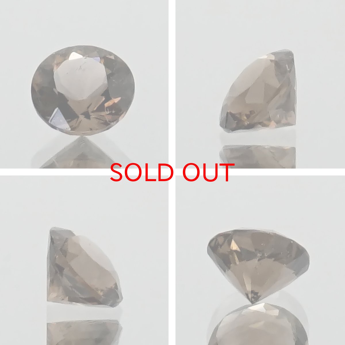 画像2: 【 国産天然石 】 滋賀県産 スモーキークォーツ ルース 0.4ct ラウンドカット 煙水晶 【 一点もの 】 天然石 パワーストーン カラーストーン (2)