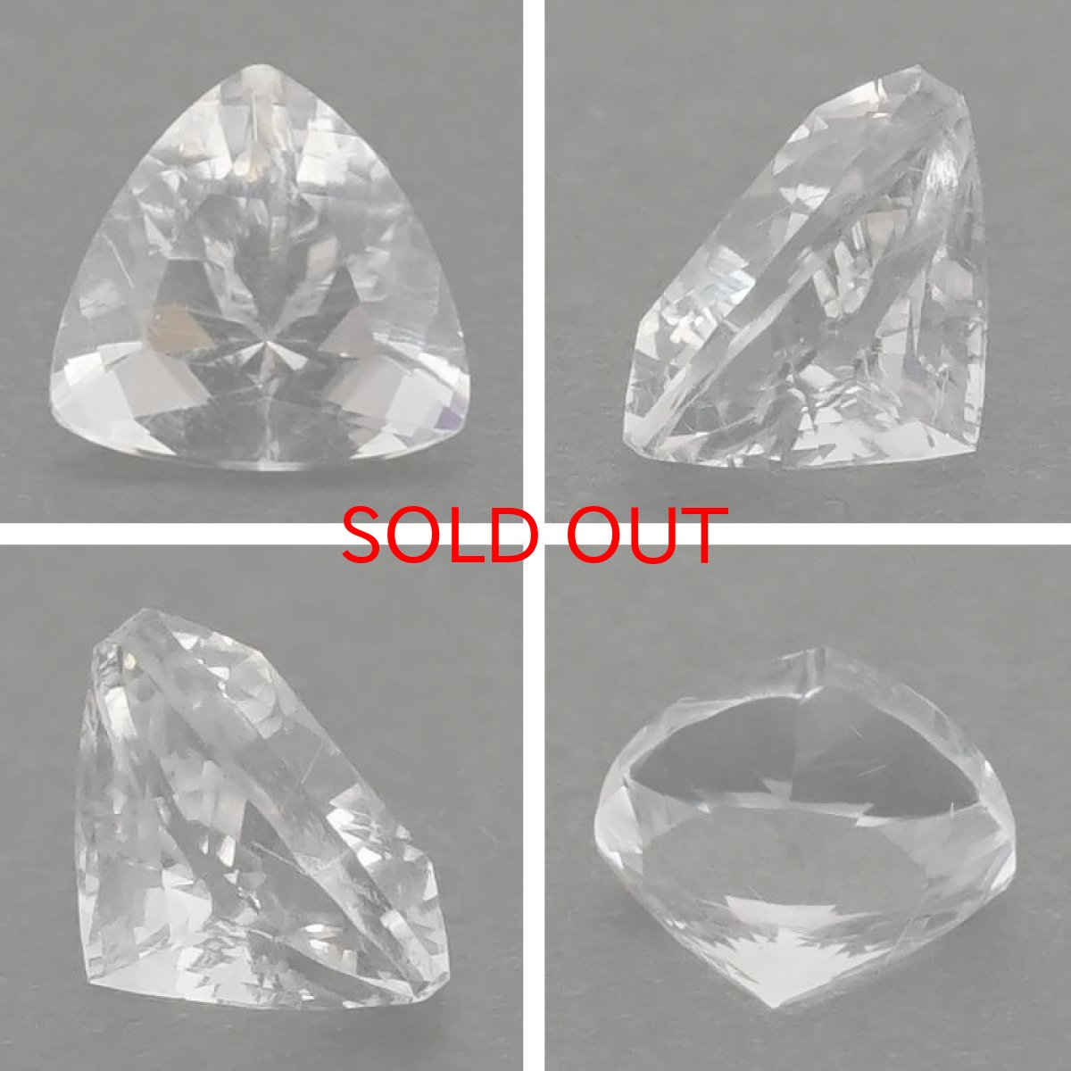 画像3: 【 国産天然石 】 長野県産 ルチルクォーツ ルース 1.7ct トリリアンカット 【 一点もの 】 天然石 パワーストーン カラーストーン (3)