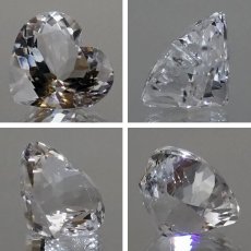 画像2: 【 国産天然石 】 山梨県産 水晶 ルース 7.8ct ハートカット 【 一点もの 】 天然石 パワーストーン カラーストーン (2)