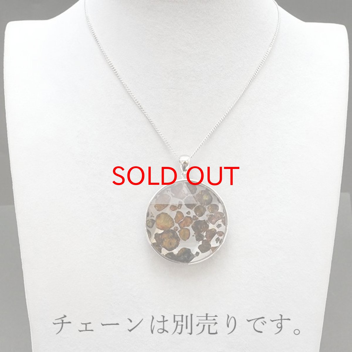 画像4: 【一点物】 パラサイト隕石 ペンダントトップ ラウンド 32.8g SV925 シルバー meteorite Parasite カラーストーン (4)