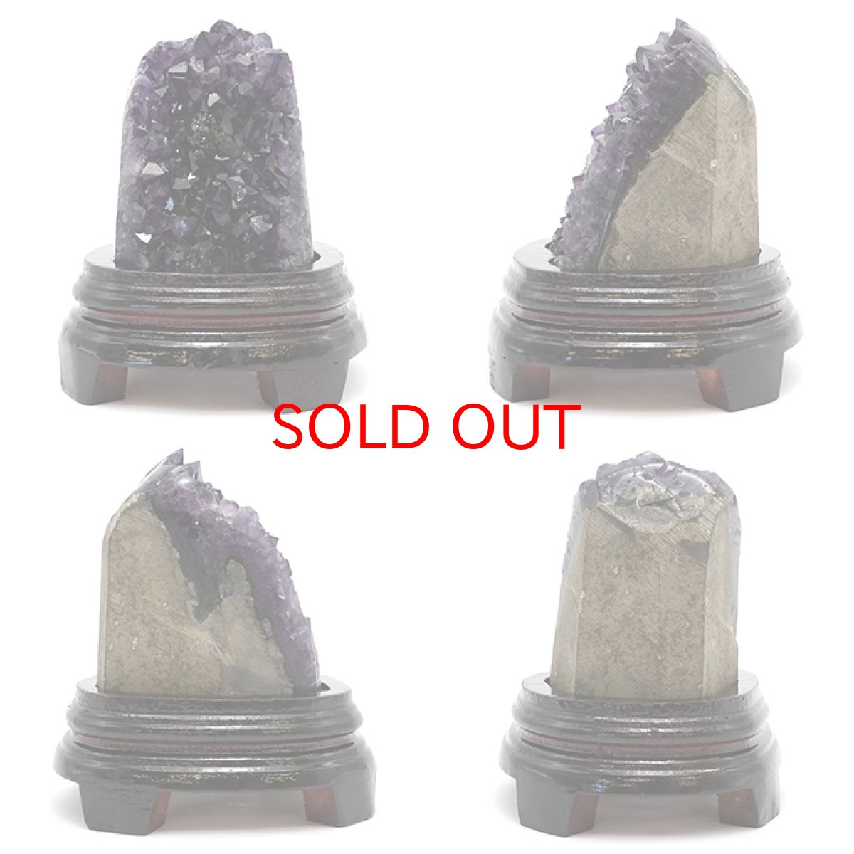 画像5: 【 一点物 】 アメジストクラスター 木製 台座付き 約729.3g ウルグアイ産 アメジスト 原石  2月誕生石 クラスター 天然石 パワーストーン 紫 パープル 紫水晶 amethyst 風水 置物 浄化 カラーストーン (5)