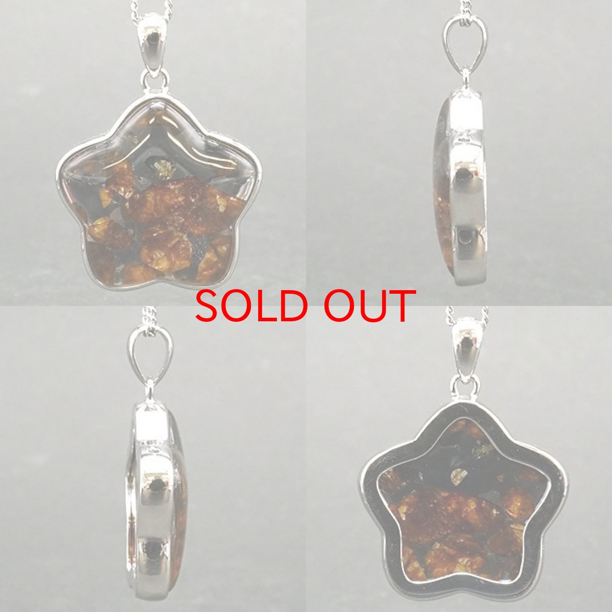 画像2: 【一点物】 パラサイト隕石 ペンダントトップ 星 9.5g SV925 シルバー meteorite Parasite カラーストーン (2)