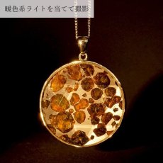 画像3: 【一点物】 パラサイト隕石 ペンダントトップ ラウンド 32.8g SV925 シルバー meteorite Parasite カラーストーン (3)