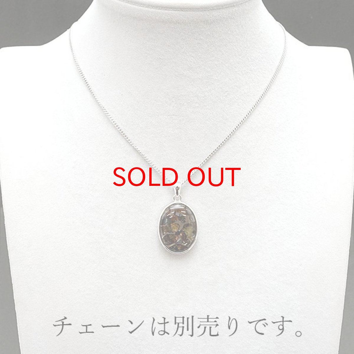 画像4: 【一点物】 パラサイト隕石 ペンダントトップ オーバル 5.2g SV925 シルバー meteorite Parasite カラーストーン (4)