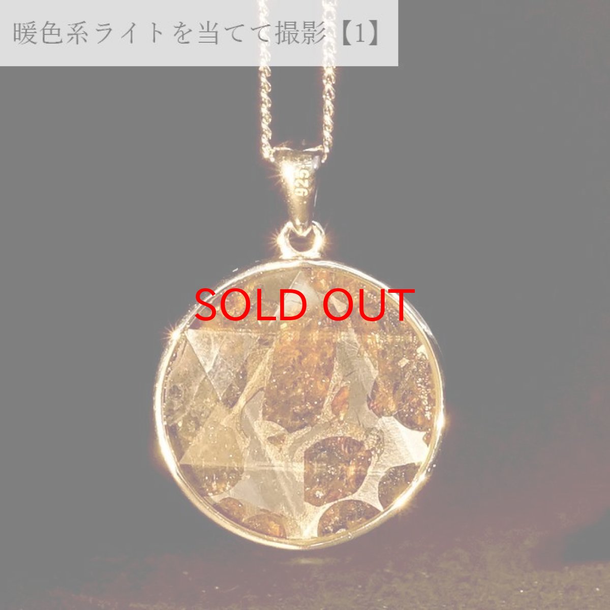 画像3: 【一点物】 パラサイト隕石 ペンダントトップ ラウンド SV925 シルバー meteorite Parasite カラーストーン (3)