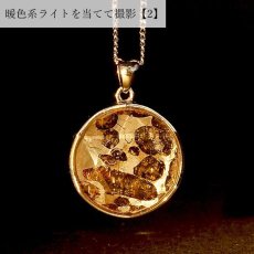 画像5: 【一点物】 パラサイト隕石 ペンダントトップ ラウンド SV925 シルバー meteorite Parasite カラーストーン (5)