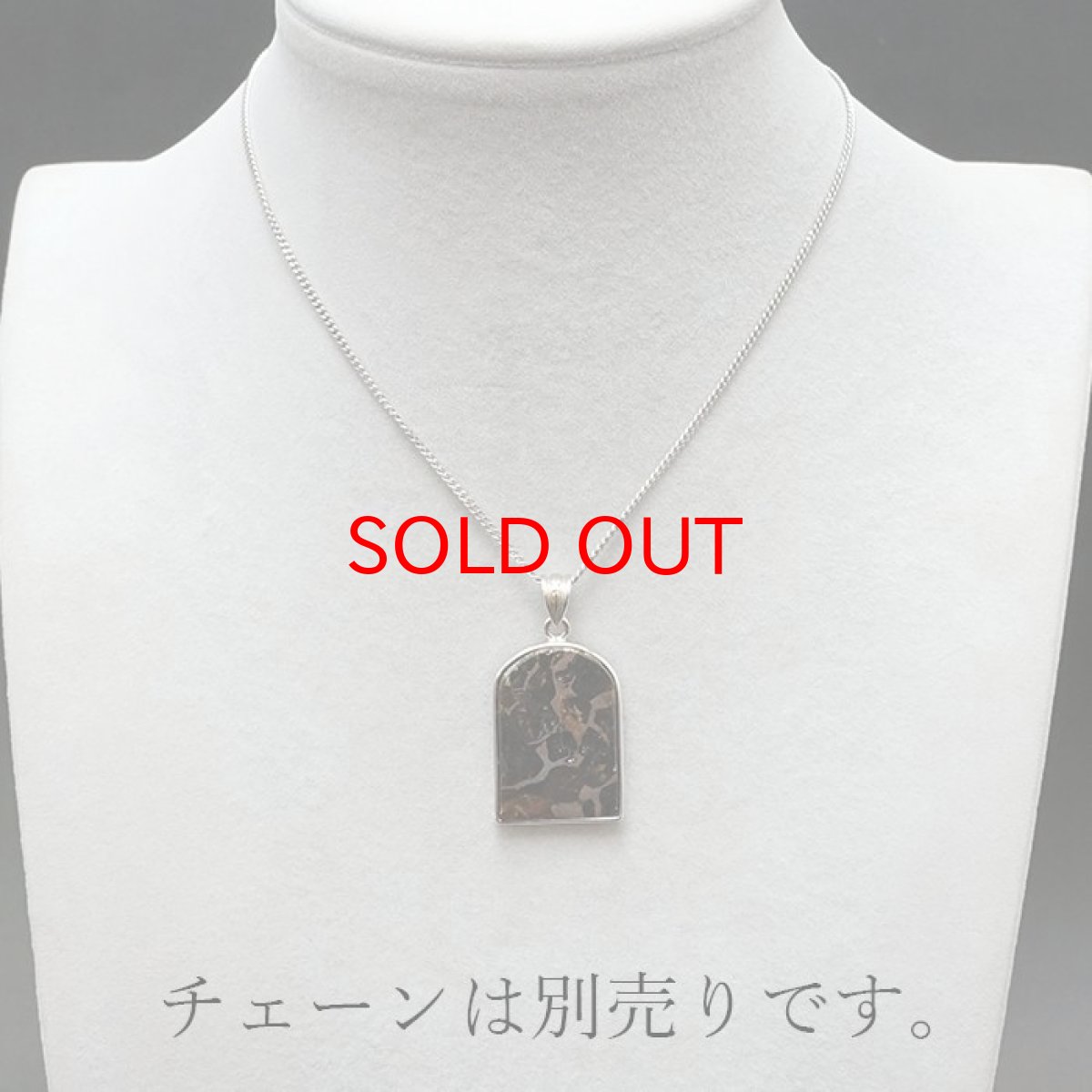 画像8: 【一点物】 パラサイト隕石 ペンダントトップ スクエア SV925 シルバー meteorite Parasite カラーストーン (8)