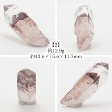 画像4: マニカラン水晶 レッドファントム 原石 インド産 六角柱 【 一点もの 】 水晶 マニカランクォーツ 天然石 パワーストーン 浄化 お守り カラーストーン (4)