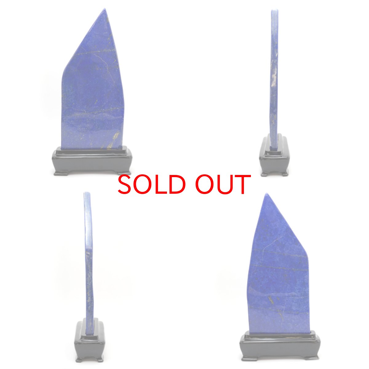 画像2: 【 一点もの 】 ラピスラズリ 原石 1.7kg アフガニスタン産 木製台座付き Lapis lazuli 9月 12月 誕生石 お守り 浄化 風水 置物 天然石 パワーストーン カラーストーン (2)