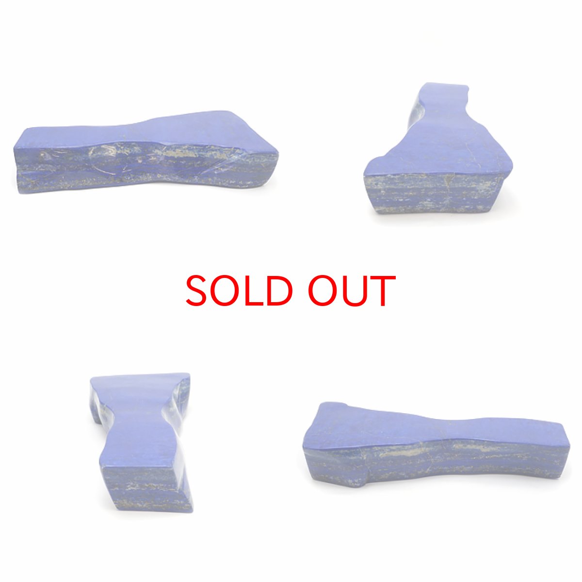 画像4: 【 一点もの 】 ラピスラズリ 原石 2.3kg アフガニスタン産 木製台座付き Lapis lazuli 9月 12月 誕生石 お守り 浄化 風水 置物 天然石 パワーストーン カラーストーン (4)