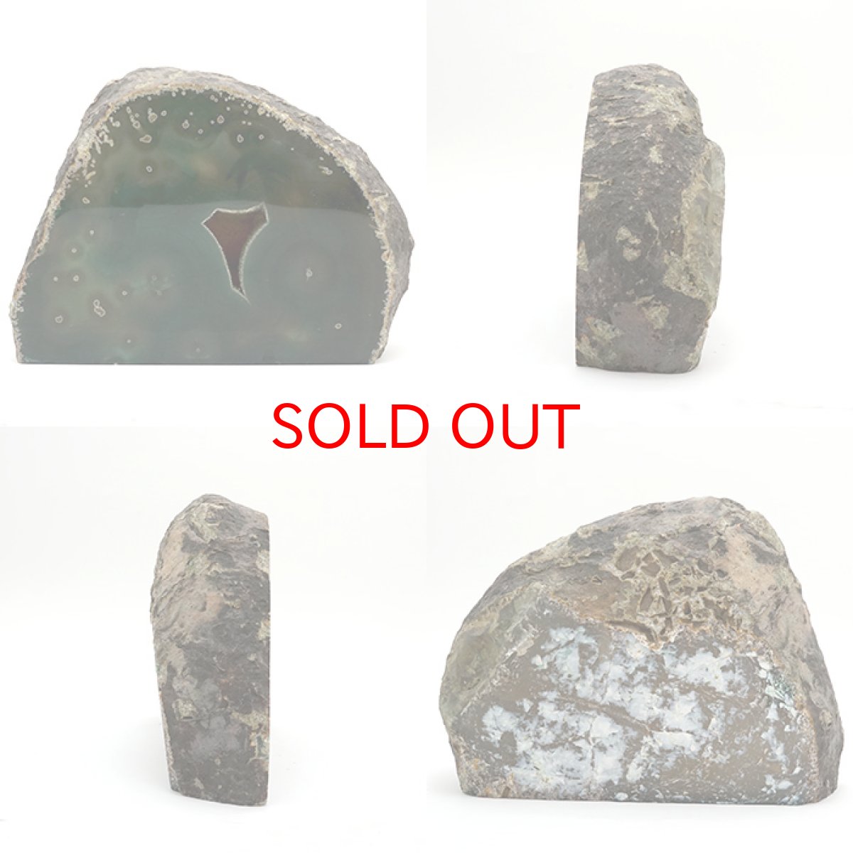 画像2: 【一点もの】トレジャー瑪瑙 ブラジル産 3.259kg 青 ブルー treasure  agate 幸福を呼ぶ メノウ 聚宝盆 瑪瑙原石 龍穴 正月 新年 飾り物 レア クラスター 金運 財運 浄化 置き物 天然石 パワーストーン カラーストーン (2)