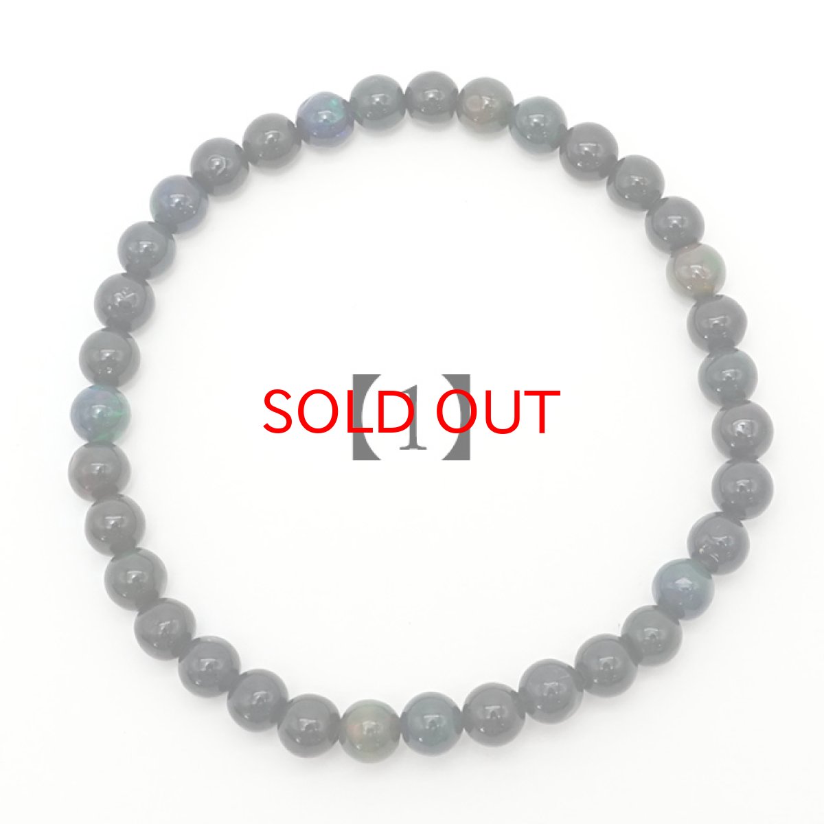 画像4: 【 一点もの 】 ブラックオパール ブレスレット 6mm エチオピア産 オパール Black opal ブレス 10月誕生石 天然石 パワーストーン カラーストーン (4)