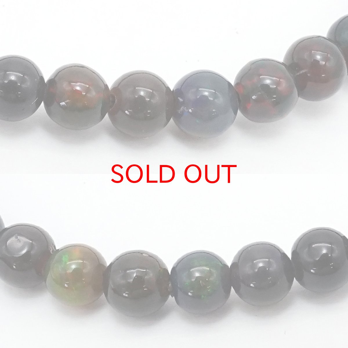 画像3: 【 一点もの 】 ブラックオパール ブレスレット 6mm エチオピア産 オパール Black opal ブレス 10月誕生石 天然石 パワーストーン カラーストーン (3)