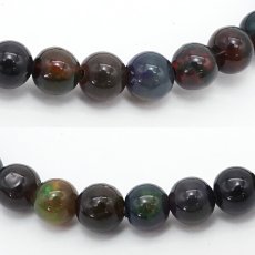 画像3: 【 一点もの 】 ブラックオパール ブレスレット 6mm エチオピア産 オパール Black opal ブレス 10月誕生石 天然石 パワーストーン カラーストーン (3)