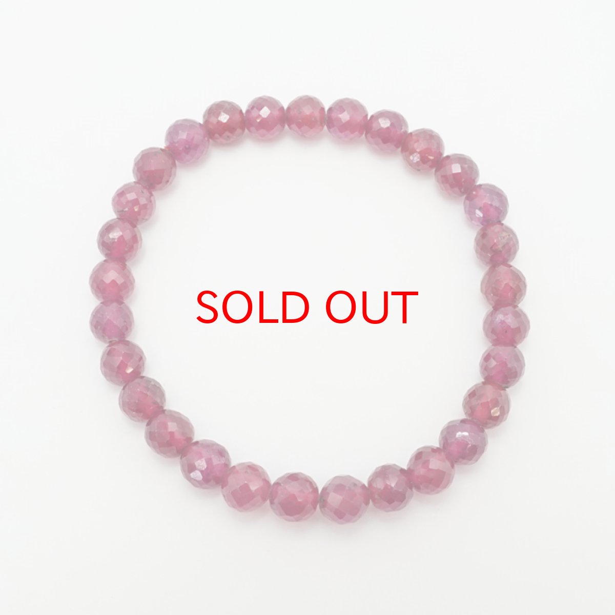画像4: 【 一点もの 】ルビー カット ブレスレット Ruby ブレス 7mm ミャンマー産 【 7月誕生石 】 赤 ダークチェリー お守り 浄化 天然石 パワーストーン カラーストーン (4)