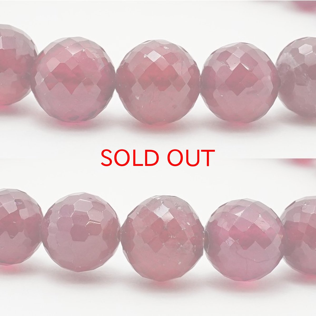 画像2: 【 一点もの 】ルビー カット ブレスレット Ruby ブレス 9mm ミャンマー産 【 7月誕生石 】 赤 ダークチェリー お守り 浄化 天然石 パワーストーン カラーストーン (2)
