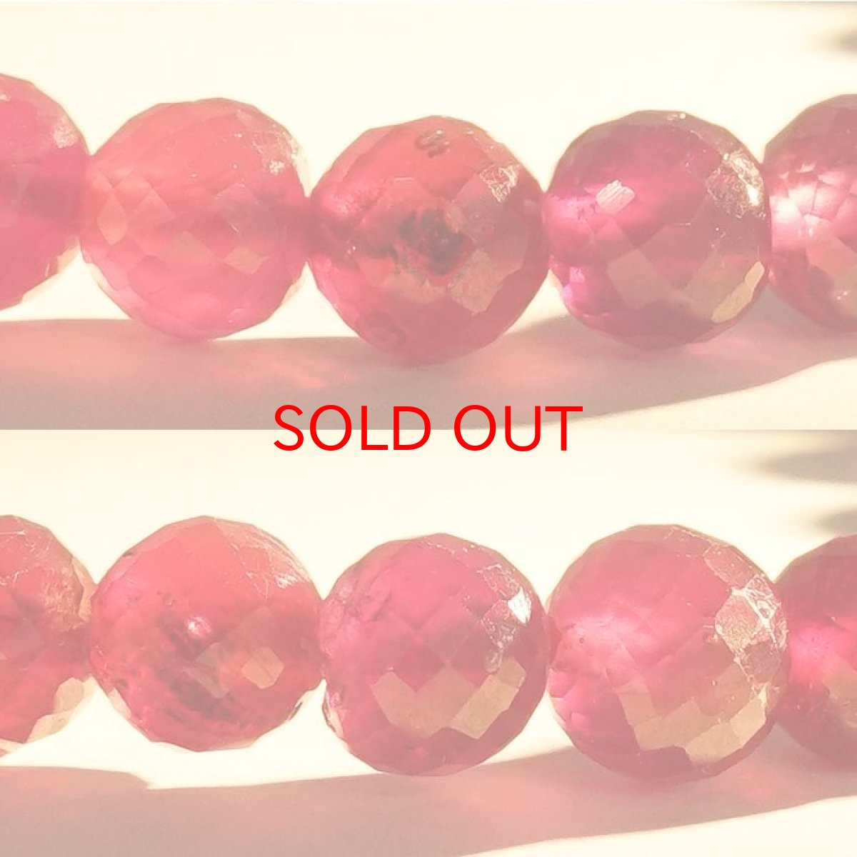 画像3: 【 一点もの 】ルビー カット ブレスレット Ruby ブレス 7mm ミャンマー産 【 7月誕生石 】 赤 ダークチェリー お守り 浄化 天然石 パワーストーン カラーストーン (3)