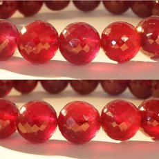 画像3: 【 一点もの 】ルビー カット ブレスレット Ruby ブレス 11mm ミャンマー産 【 7月誕生石 】 赤 ダークチェリー お守り 浄化 天然石 パワーストーン カラーストーン (3)