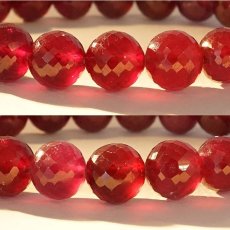 画像3: 【 一点もの 】ルビー カット ブレスレット Ruby ブレス 10mm ミャンマー産 【 7月誕生石 】 赤 ダークチェリー お守り 浄化 天然石 パワーストーン カラーストーン (3)