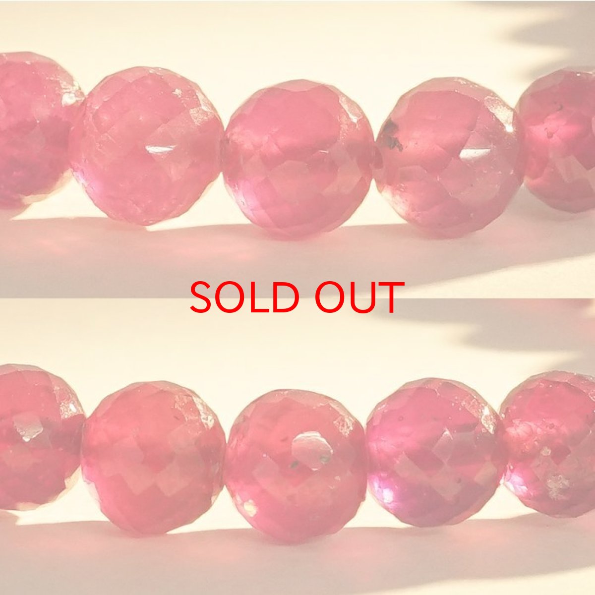 画像3: 【 一点もの 】ルビー カット ブレスレット Ruby ブレス 7mm ミャンマー産 【 7月誕生石 】 赤 ダークチェリー お守り 浄化 天然石 パワーストーン カラーストーン (3)
