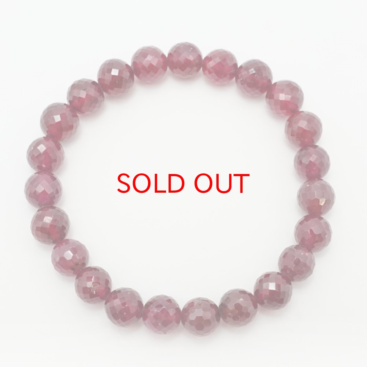 画像4: 【 一点もの 】ルビー カット ブレスレット Ruby ブレス 9mm ミャンマー産 【 7月誕生石 】 赤 ダークチェリー お守り 浄化 天然石 パワーストーン カラーストーン (4)